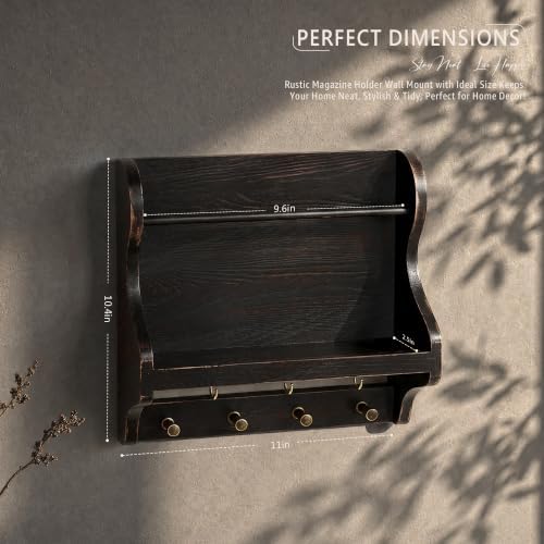 Mail Organizer Wall Mount: Magazine Holder - Image 2