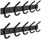 Coat Rack Wall Mount – 15 Inch Stainless Steel Hook Rail by SAYONEYES
