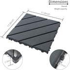 Plastic Interlocking Deck Tiles, 44 Pack Patio Deck Tiles, Patio Floor Decking - Image 5