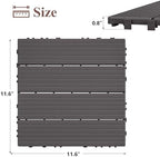 Skypatio 22 PCS Plastic Interlocking Deck Tiles, All-Weather Outdoor Patio - Image 2