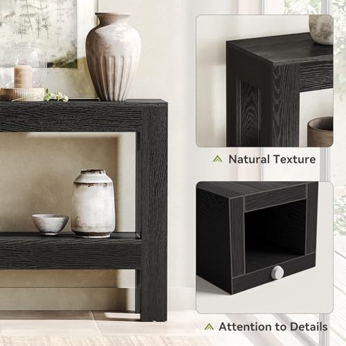 LITTLE TREE 63-Inch Black Console Table - Image 5