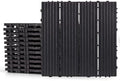 Plastic Interlocking Deck Tiles, 12 Pack 12in Waterproof, Dark Grey by FHWTY