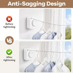 Telescopic Clothes Line, Adjustable Indoor Outdoor Drying Line, Portable - Image 5