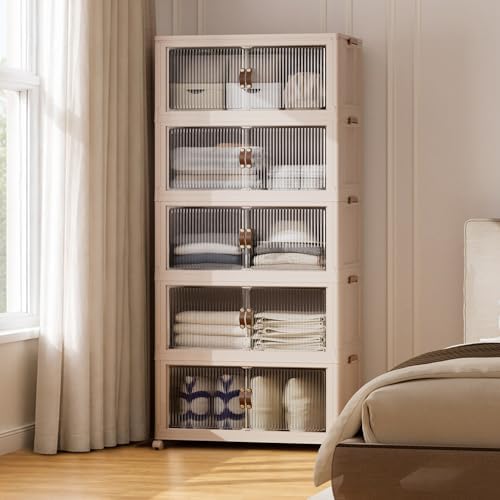 SAILUN 635Qt Stackable Storage Bins, Storage Cabinet a Lid by SAILUN