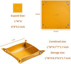 Leather Jewelry Valet Tray for Women and Man, Portable Entryway Table Tray - Image 2