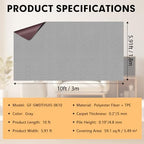 Grefinity Marine Carpet, 6 FT x 10 FT Gray Indoor Outdoor Carpet - Image 2