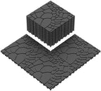 44 Pack Interlocking Deck Tiles, All-Weather Outdoor Deck Tiles by Unknown