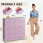 WLIVE 9 Drawer Dresser for Bedroom, Tall Chest of Drawers - Image 3