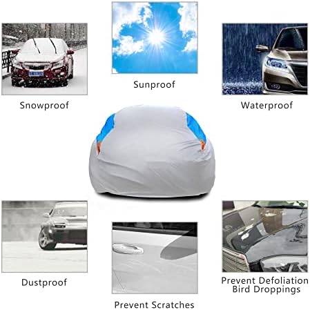 MORNYRAY Waterproof Car Cover All Weather Snowproof UV Protection Windproof - Image 3