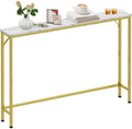 47.2" Console Table, Narrow Entryway Table, Skinny Sofa Table, Behind CouchTable by VANTIMO