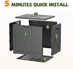 40 Gallon Waterproof Resin Deck Box, Outdoor Toy Storage Box Lock Bin - Image 7