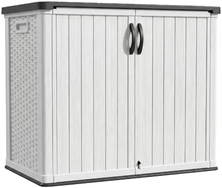 Patiowell 26 Cu.ft Plastic Outdoor Storage Cabinet, Lockable Waterproof by Patiowell