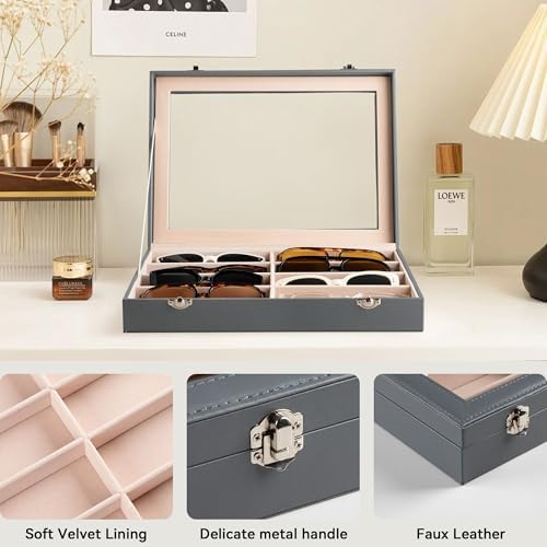 Frebeauty 8-Slot Sunglass Organizer, Sunglass Holder - Image 5