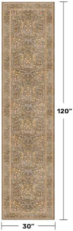 Brown 2'6" x 10' Hallway Runner Rug Non Slip - Image 2