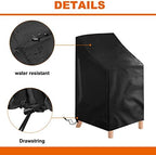 Waterproof Stackable Chair Covers, Uranshin Outdoor Patio Furniture Covers - Image 3