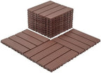 Interlocking Plastic Deck Tiles, Waterproof All‑Weather Patio Flooring by Unknown