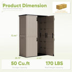 Devoko Outdoor Storage Cabinet 50 Cu Ft - Image 6