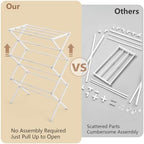 REALINN Foldable Clothes Drying Rack, Expandable Portable Indoor Outdoor - Image 3