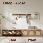 Rattan Narrow Entryway Bench - Image 6