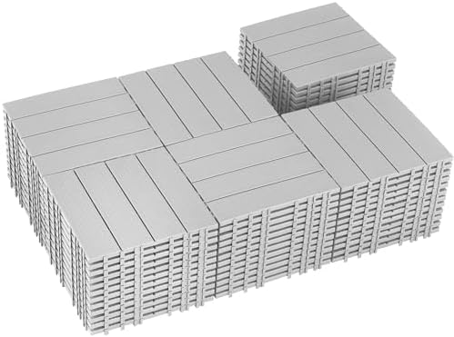 72 PCS Plastic Interlocking Deck Tiles by SkillMaid