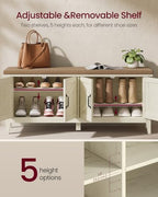 VASAGLE Shoe Bench, Farmhouse Entryway Bench - Image 4