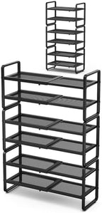 Expandable Metal Shoe Rack for Closet, Entryway & Garage by SNTD