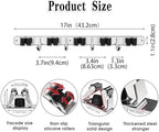 AceMining Broom Holder Wall Mount, 5 Racks 4 Hooks Heavy Duty Mop Organizer - Image 3