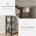 62 in Industrial 3-Tier Metal Horizontal Bookshelf - Image 3