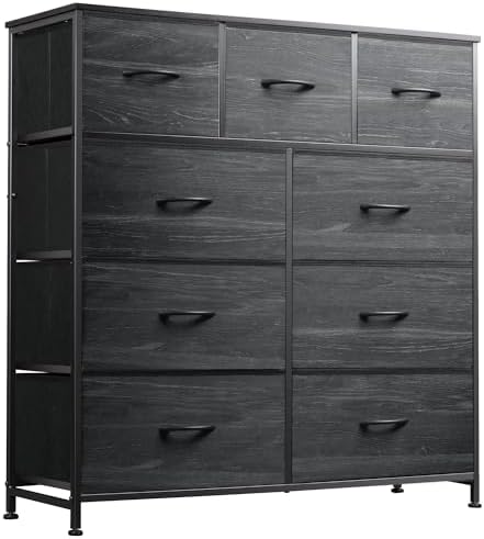 WLIVE Tall Dresser for Bedroom, 9 Drawer Chest of Drawers by WLIVE