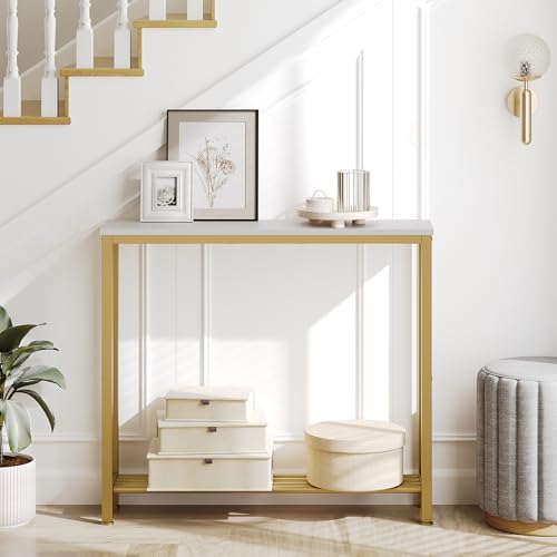 YATINEY Narrow Console Table, 2-Tier Small Sofa Table, 29.5" Thin Entryway - Image 6