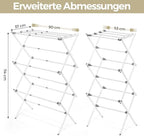 KINGBOARD 3-Tier Extendable Clothes Drying Rack, Small & Foldable - Image 3