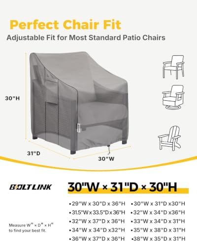 Heavy Duty Patio Chair Cover, 2 Pack - Image 2
