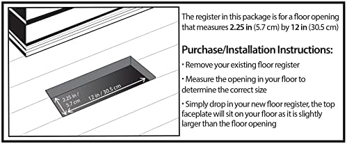 Decor Grates PL212-OB 2-Inch by 12-Inch Plastic Floor Register, Oak Brown - Image 3