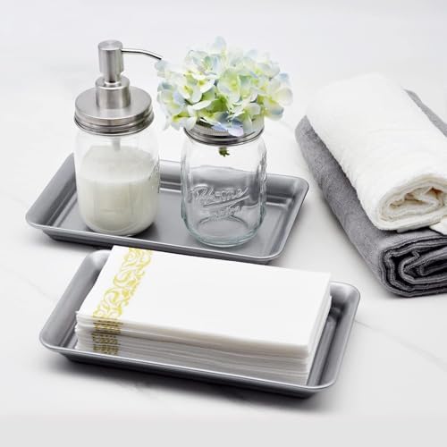 SheeChung Metal Vanity Tray, Bathroom Counter Storage Tray - Image 4