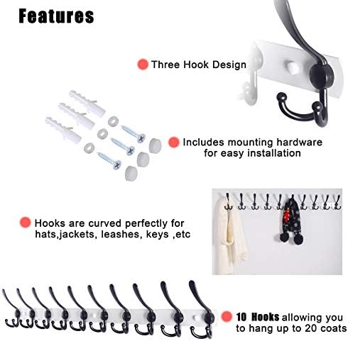 Dseap Coat Rack Wall Mount - Image 5