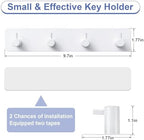 Key Holder with 4 Hooks, Adhesive Key Hanger Organizer - Image 2