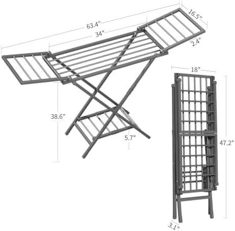 Clothes Drying Rack Heavy Duty, Foldable Laundry Dryer Stand - Image 7