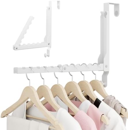 Over The Door Hanger Folding Clothes Drying Rack, Double Fold Hanging Door by BAKON