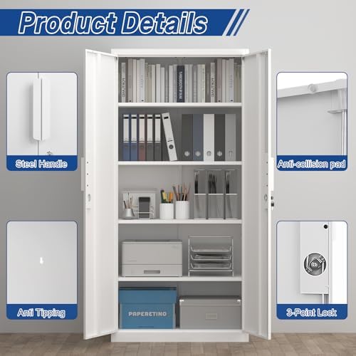 72" H Metal Garage Storage Cabinet - Image 4