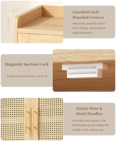 Keehusux Rattan Shoe Cabinet - Image 5