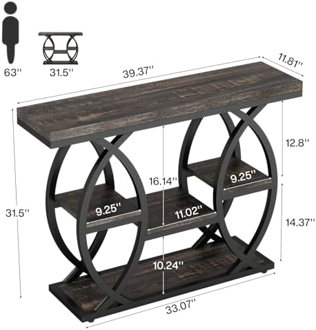 Tribesigns 39.4" Console Table, Sofa Table, Accent Tables - Image 2
