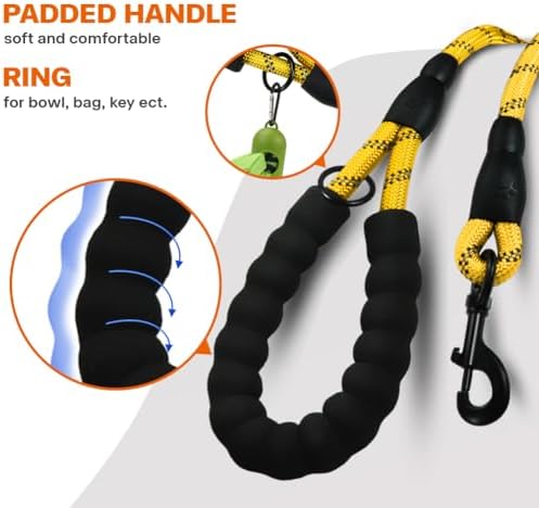 Taglory Rope Dog Leash for Small Medium Dogs, 6 FT Padded Handle - Image 4
