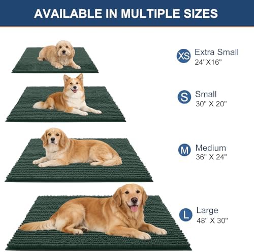 OLANLY Dog Door Mat for Muddy Paws 59x24, Extra Absorbent Chenille Mud Mat - Image 2