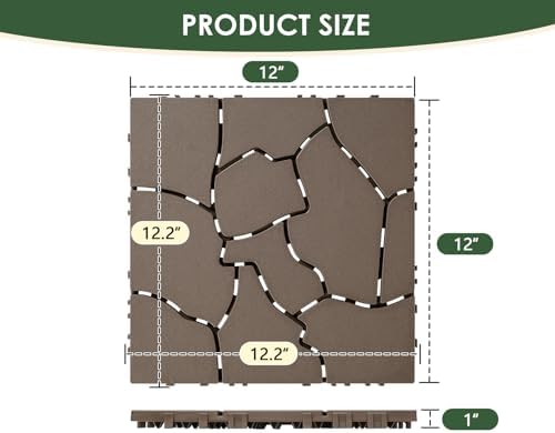 36 PCS Plastic Interlocking Deck Patio Tiles - Image 2