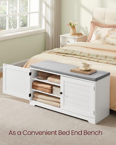 VASAGLE 3-Tier Shoe Storage Bench - Image 6