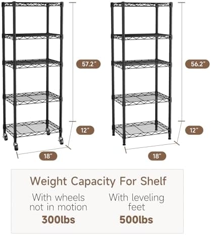 Golpart Small Shelves Storage Wire Metal Adjustable Shelf Unit - Image 3