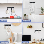Key Holder with 4 Hooks, Adhesive Key Hanger Organizer - Image 4