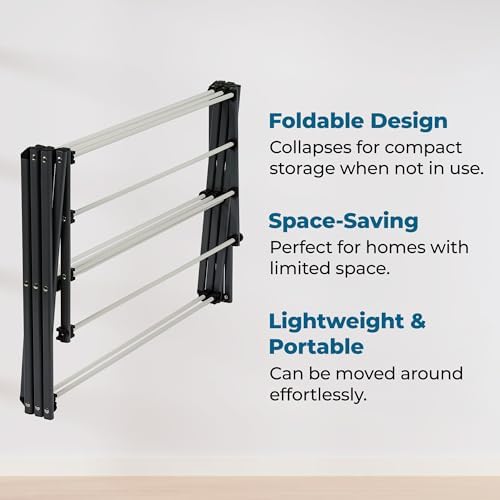 Honey-Can-Do 6-Tier Collapsible Steel Clothes Drying Rack, 24 ft - Image 5
