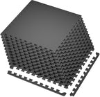 SUPERJARE 0.4'' Thick 12 Pcs 48 Sq Ft Rubber Top Exercise Equipment Mats by SUPERJARE