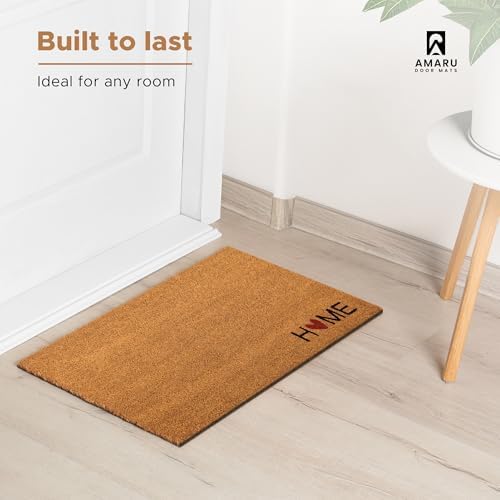 Coir Welcome Mat, Home Heart, 17 x 29 in - Image 5
